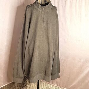VAN HEUSEN Brown and Tan 1/4 Zip Up Sweater‎ 2XL/LT/2TGL